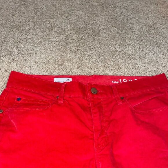 NEW GAP Corduroy Straight Pants Red - Picture 3 of 6